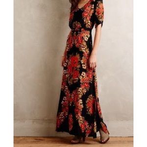 Anthropologie Paper Crown Maxi Dress